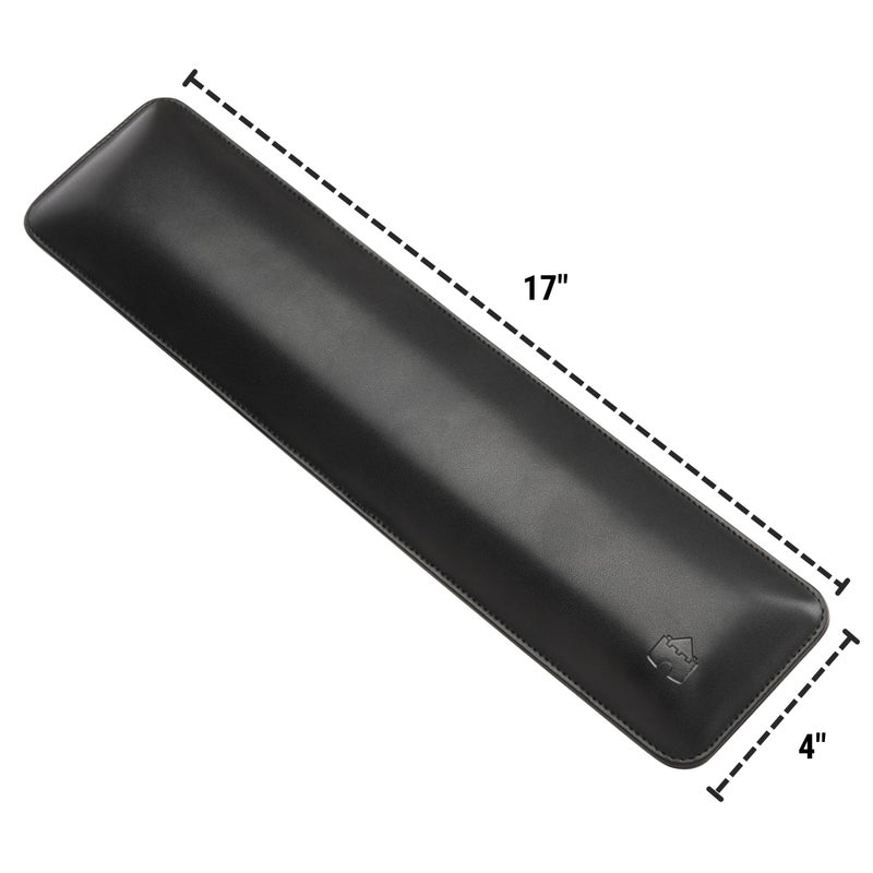 Castle Bailey Full Size by Castle - Leather Ergonomic Computer Wrist Rest Pad for Keyboards with Around 104 Keys - Firm Keyboard Wrist Support for Typists, Gaming, and Heavy Office Use (Nightfall, Full Size) - Image 2